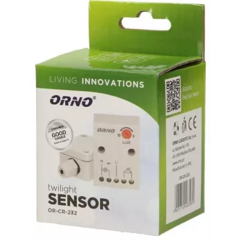 Sensor crepuscular ORNO OR-CR-232 con sonda exterior hermética en caja de derivación