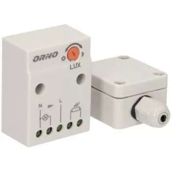 Sensor crepuscular ORNO OR-CR-232 con sonda exterior hermética en caja de derivación