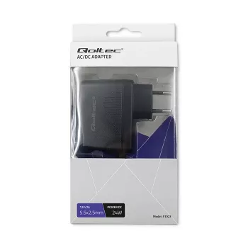Fuente de alimentación de enchufe 24W 12V 2A 5,5x2,5mm QOLTEC