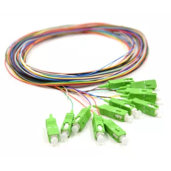 12x Pigtail SC/APC monomodo G.657.A2 2m conectores dorados
