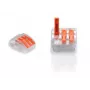 TRYTYT PC-233 Conector de empalme rápido con palanca de 3 vías 0,2-4,0 mm² 50 uds. transparente naranja