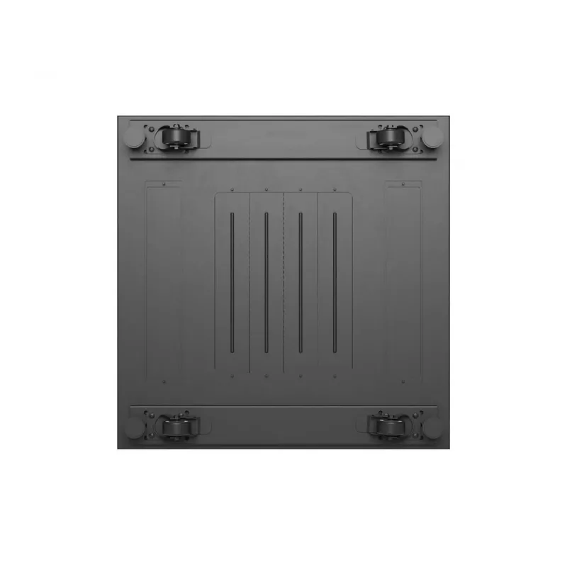 Lanberg Rack armario de pie 19 pulgadas 18U 600x600 Negro con puerta de cristal (Flat Pack)