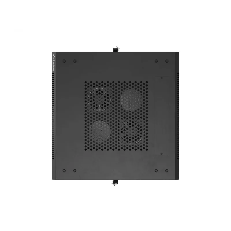 Lanberg Rack armario de pie 19 pulgadas 18U 600x600 Negro con puerta de cristal (Flat Pack)