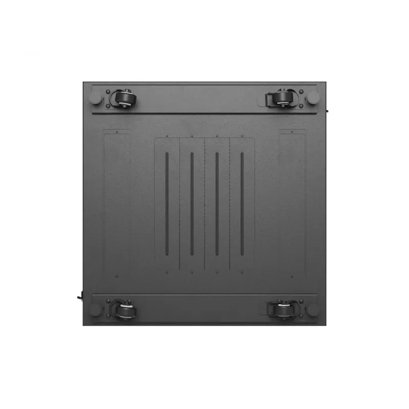 Lanberg Rack armario de pie 19 pulgadas 18U 600x600 Negro con puerta perforada (Flat Pack)