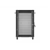 Lanberg Rack armario de pie 19 pulgadas 18U 600x600 Negro con puerta perforada (Flat Pack)