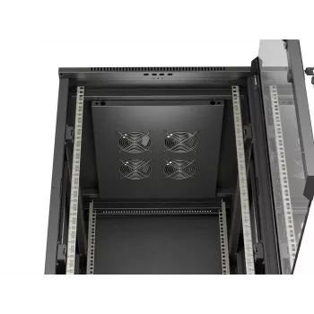 LANBERG Rack armario servidor de pie 18U 19 pulgadas 600x800mm Negro con puerta de cristal templado (Flat Pack)
