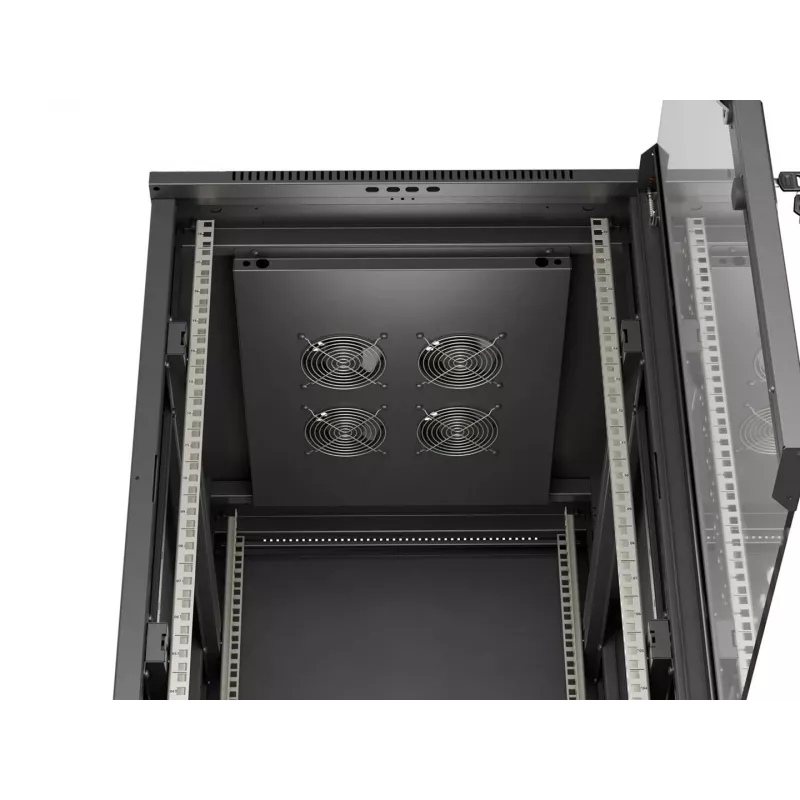 LANBERG Rack armario servidor de pie 18U 19 pulgadas 600x800mm Negro con puerta de cristal templado (Flat Pack)