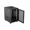 Lanberg Rack armario de pie 19 pulgadas 18U 600x800 mm negro con puertas perforadas (Flat Pack)