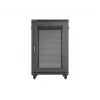 Lanberg Rack armario de pie 19 pulgadas 18U 600x800 mm negro con puertas perforadas (Flat Pack)