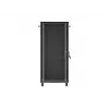 LANBERG Rack armario servidor de pie 19 pulgadas 27U 600x1000 mm Negro puerta de cristal templado (Flat Pack)