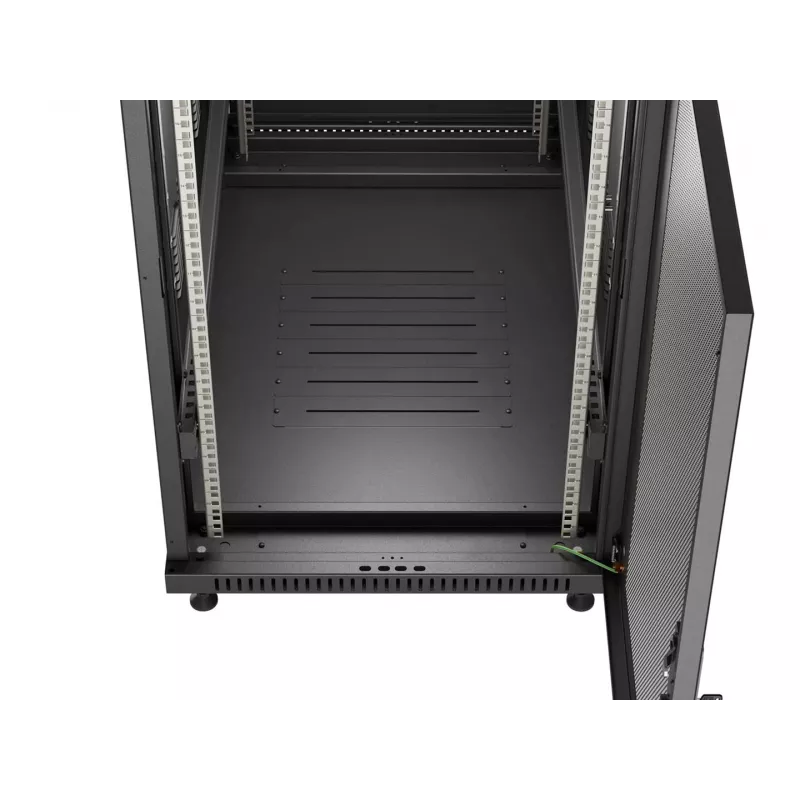 LANBERG Rack armario de pie 19 pulgadas 27U 600x1000mm Negro con puerta perforada (Flat Pack)