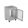 Lanberg FF01-6615-23SL Rack armario de pie 19 pulgadas 15U 600x600 Gris puerta perforada LCD Flat Pack