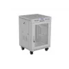 Lanberg FF01-6615-23SL Rack armario de pie 19 pulgadas 15U 600x600 Gris puerta perforada LCD Flat Pack