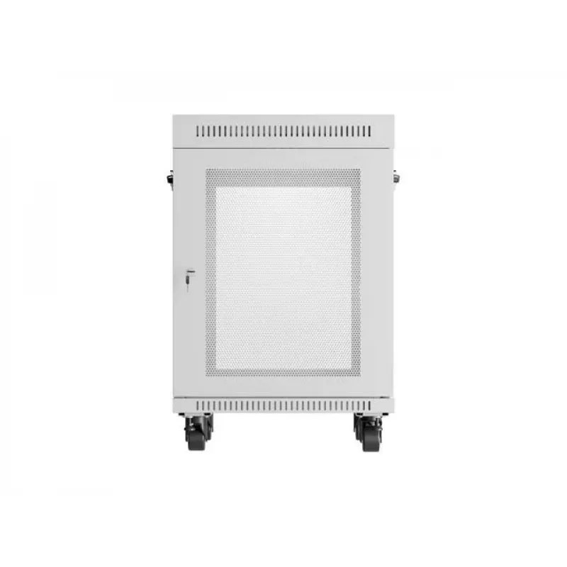 Lanberg FF01-6615-23SL Rack armario de pie 19 pulgadas 15U 600x600 Gris puerta perforada LCD Flat Pack