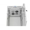 LANBERG Carcasa de pie 19 pulgadas 22U 600x600 mm Gris con puerta de cristal templado y pantalla LCD (Flat Pack)