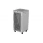 LANBERG Carcasa de pie 19 pulgadas 22U 600x600 mm Gris con puerta de cristal templado y pantalla LCD (Flat Pack)