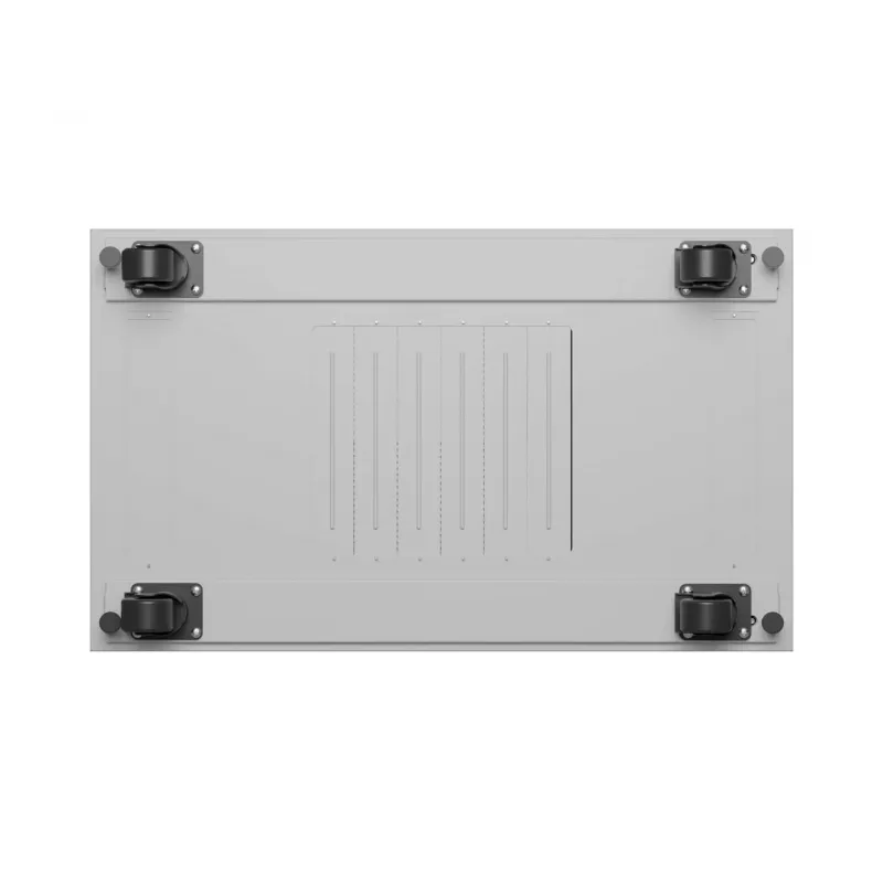 LANBERG Armario de pie 19 pulgadas 42U 600x1000 mm Gris, puerta de cristal templado, pantalla LCD, Flat Pack
