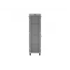 LANBERG Armario de pie 19 pulgadas 42U 600x1000 mm Gris, puerta de cristal templado, pantalla LCD, Flat Pack