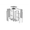 LANBERG Armario de pie 19 pulgadas 42U 600x1000 mm Gris, puerta de cristal templado, pantalla LCD, Flat Pack