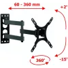 ART AR-57A Soporte de pared fijo para TV LED/LCD 17-42 pulgadas Negro