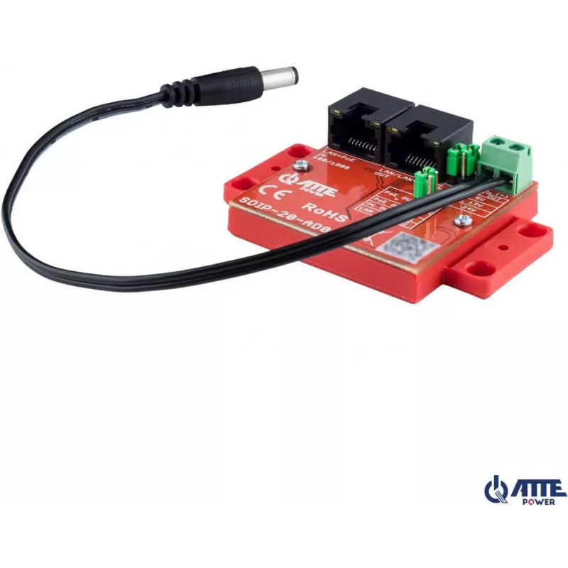 ATTE SDIP-20-AD0 Adaptador reductor PoE 20W 12V carril DIN