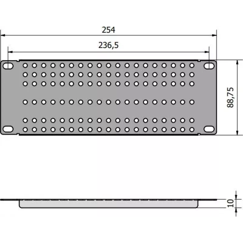 ATTE ADD-RACK10-2U1 Adaptador de montaje en rack 10