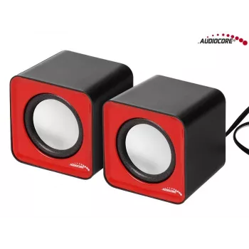 AUDIOCORE AC870R Altavoz estéreo USB 2.0 6W Negro
