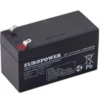 EUROPOWER EP 1.2-12 batería AGM 12V 1,2Ah (vida útil 6-9 años)