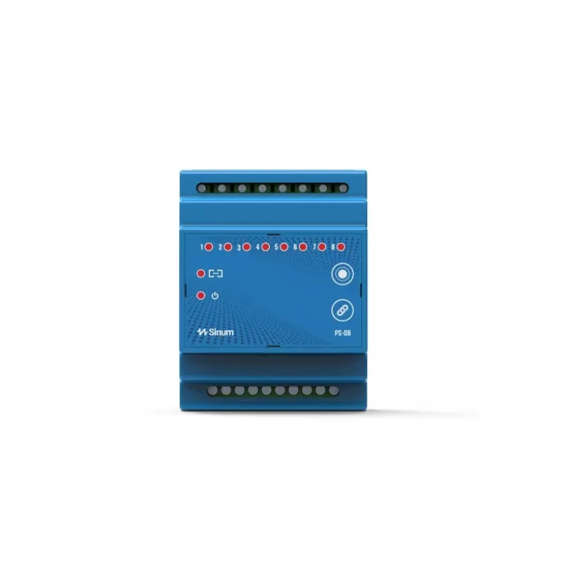 Relé inalámbrico para carril DIN PS-08 azul Tech Sterowniki