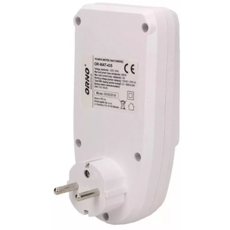 ORNO OR-WAT-435 vatímetro medidor de energía con pantalla