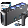 MBG Line HC67C adaptador divisor de mechero doble con 3 puertos USB-A, 120 W, negro