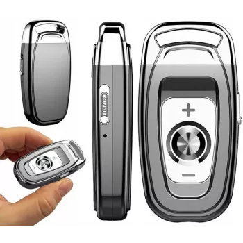LUXURY-GOODS grabadora de voz mini oculta llavero con clip 16GB HD