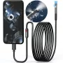 MBG endoscopio cámara de inspección de doble lente cable de 2 m 7 LEDs 2x Full HD Wi-Fi para iPhone Android