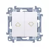 KONTAKT SIMON 10 módulo pulsador de control de persiana blanco flecha bornes de tornillo 10A 250V