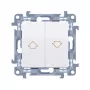 KONTAKT SIMON 10 módulo pulsador de control de persiana blanco flecha bornes de tornillo 10A 250V