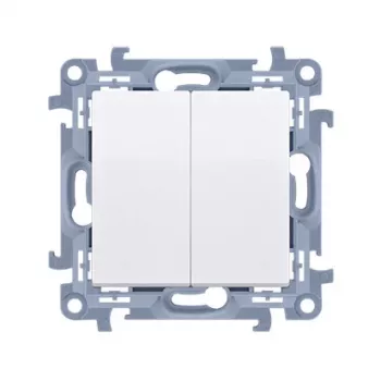 KONTAKT SIMON 10 módulo pulsador blanco 2x 2Z bornes de tornillo 10AX 250V