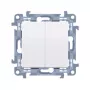 KONTAKT SIMON 10 módulo pulsador blanco 2x 2Z bornes de tornillo 10AX 250V