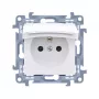 KONTAKT SIMON 10 toma de corriente individual con contacto de protección, blanca, IP44, bornes de tornillo, 16A 250V