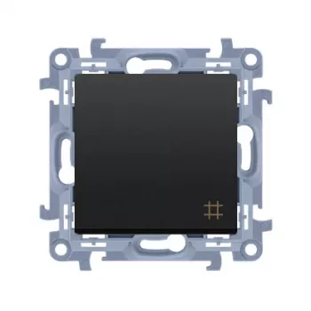 KONTAKT SIMON 10 módulo conmutador de cruce negro mate bornes de tornillo 10AX 250V