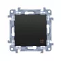 KONTAKT SIMON 10 módulo conmutador de cruce negro mate bornes de tornillo 10AX 250V