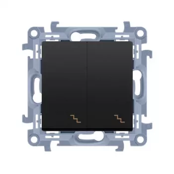 KONTAKT SIMON 10 módulo interruptor universal 10AX 250V negro mate 2x bornes de tornillo
