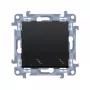 KONTAKT SIMON 10 módulo interruptor universal 10AX 250V negro mate 2x bornes de tornillo