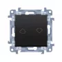 KONTAK-SIMON Kontakt Simon 10 Módulo negro mate Pulsador de persiana flecha bornes de tornillo 10A 250V