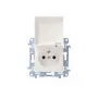 KONTAKT SIMON 10 Toma de 1 módulo blanca con tapa IP44 bornes de resorte 16A 250V