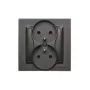 KONTAKT SIMON 10 Toma negro mate 16A 250V bornes de tornillo tipo E