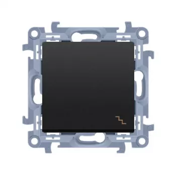 Kontakt Simon 10 Mecanismo interruptor universal 1 módulo negro mate 10AX 250V autoajustable