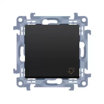 KONTAKT SIMON 10 Módulo negro mate Pulsador de timbre autoajustable 10AX 250V