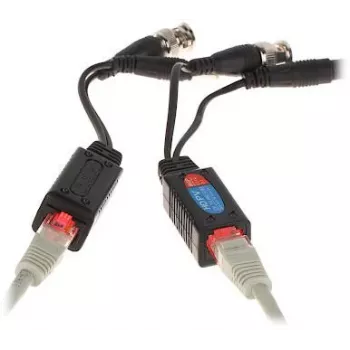 DELTA TR-1RJ-HD set de balun de vídeo pasivo (2 unidades) - 8MP 4K HD-CVI/HD-TVI/AHD/CVBS, BNC a RJ45, negro
