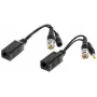 DELTA TR-1RJ-HD set de balun de vídeo pasivo (2 unidades) - 8MP 4K HD-CVI/HD-TVI/AHD/CVBS, BNC a RJ45, negro