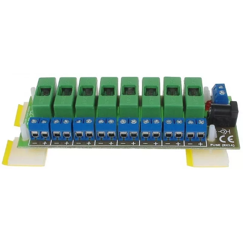DELTA LZ-8/E unidad de distribución de corriente, 8 salidas, 10-30V DC, 8A, borne de tornillo